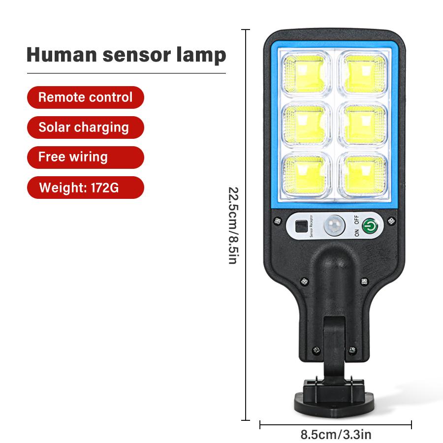 New Upgrade Outdoor Solar LED Lights 3 Light Mode With Motion Sensor Garden Courtyard Garage Waterproof LED COB Street Lamp