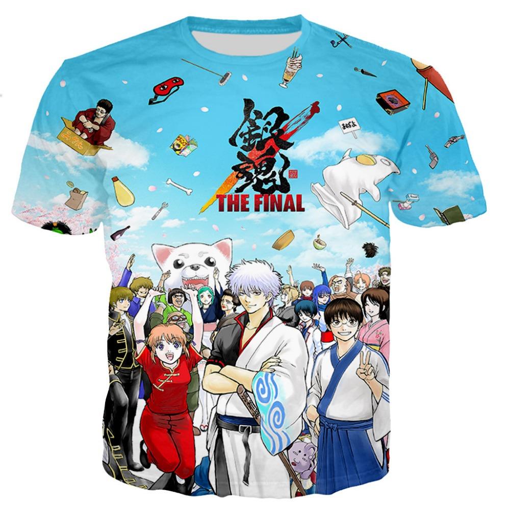 Gintama T Shirt Men/women 3D Printed T-shirts Casual Harajuku Style Tshirt Streetwear Tee Tops