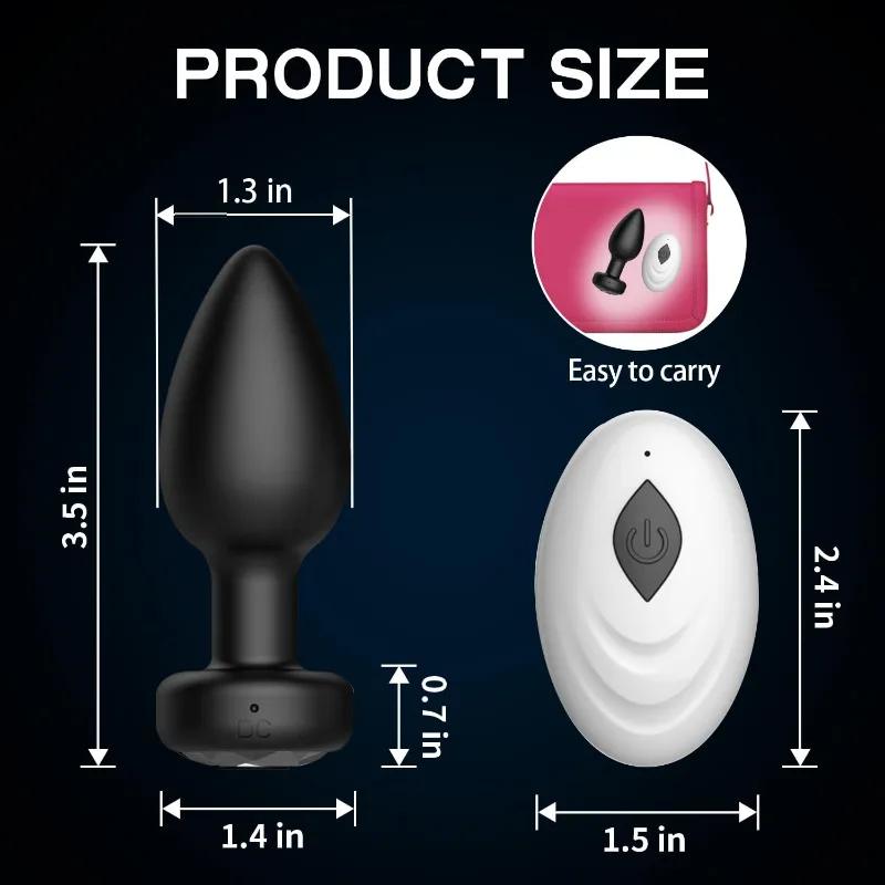 Wireless Remote Vibrating Butt Plug Anal Vibrator Sex Toys for Women Ass Dildo Prostate Masturbation Massager Men and Couples