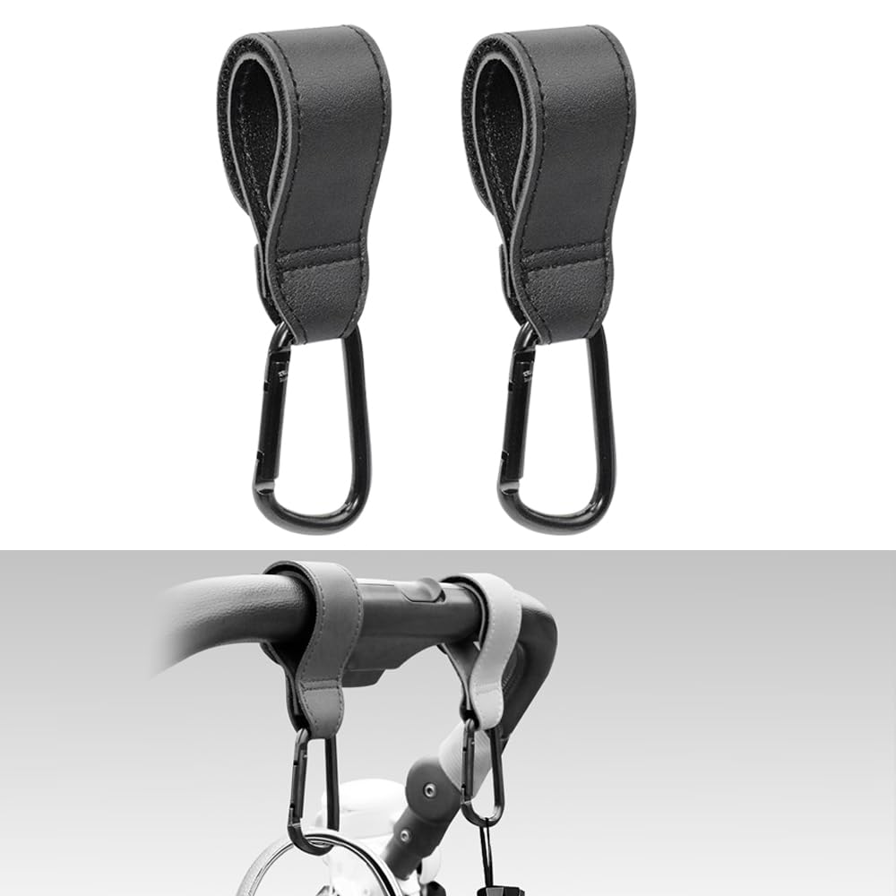 Set of 2 Dedicated Assist Grips & Storage Custom Hooks with Convenience Store Hooks (Black)