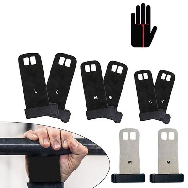 

1Pair/2PC Gym Training Leather Palm Protector Size S/M/L Pull Up Weight Lifting Gymnastics Grip Hand M серый