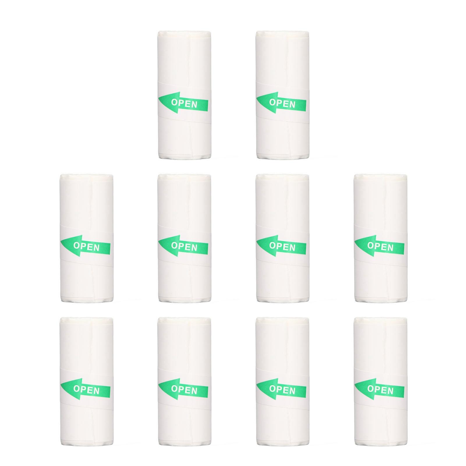 

10 Roll Thermal Printer Paper Portable Thermal Self Adhesive Mini Printing Paper for Label Wrong Questions Photo 57x25mm
