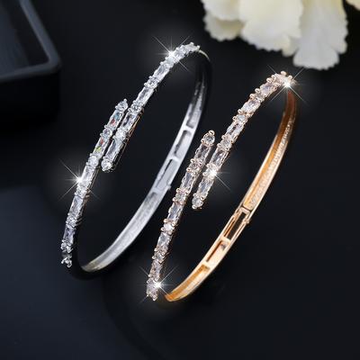 Fashion Minimalist Style Light Luxury Zirconia Women's Simple High-end Versatile Bracelet