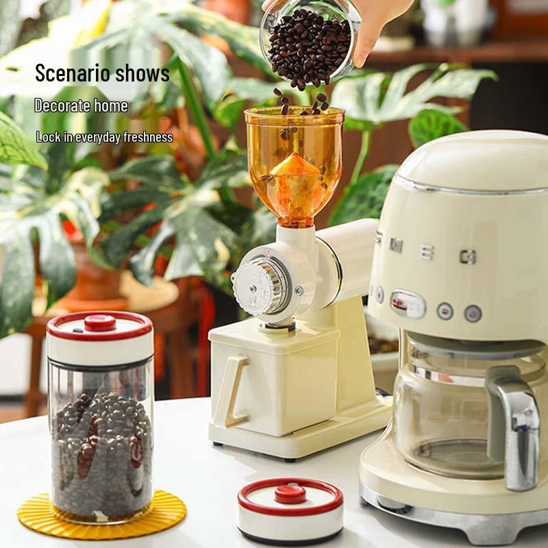 Vacuum Sealing Jar: Airtight, Moisture-Proof, Aroma-Lock, One-Key Operation for Tea, Coffee, Grains - Multi-Purpose Storage.