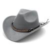 Western Cowboy Hat Woolen Top Hat Big Edge Jazz Felt Hat 10 Colors