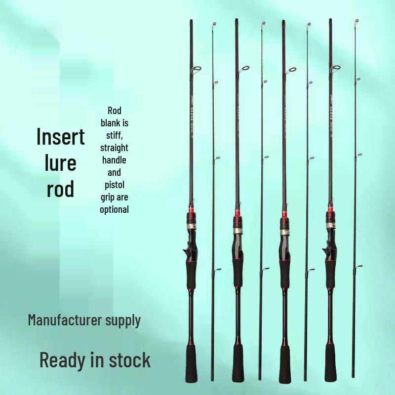 Cross-border Carbon Micro-object Horse Mouth Lure Rod with Solid Soft Tone Tip and Straight/Gun Handle