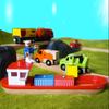 Wooden Dock Loading Crane Cargo Ship Scene Compatible With Train Children Track Series Toy Accessories PD81
