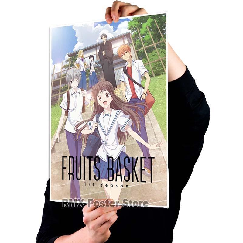 Imprimare HD Anime Coș cu fructe Postere hârtie acoperită albă Poster de pictură Wall Art Decor Living Room Home Bar Decor Imagini