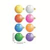 1 Roll Glitter Christmas Tree Ornament Sticker Roll - Pastel&Vibrant Colors-Glossy Glittery Paper Spherical Balloon-Style Labels