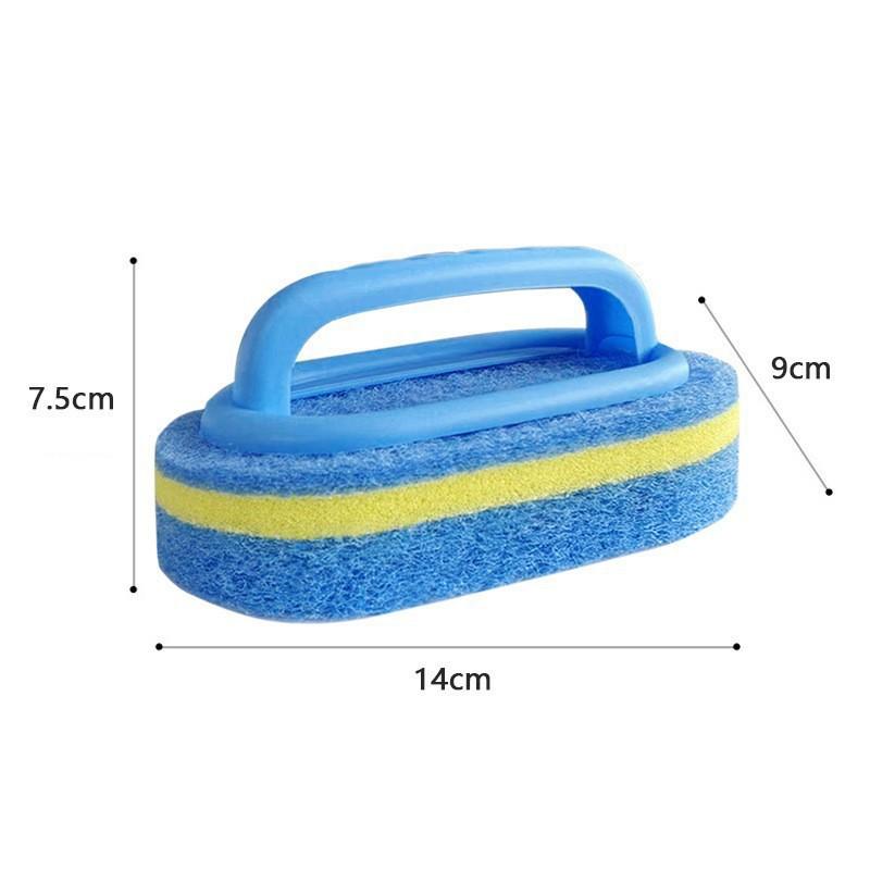 1PCS Cleaning Brush with Handle Kitchen Sponge Wipe Thickening Bathroom Tile Cleaning Sponge Household Stain Removal Clean Tools