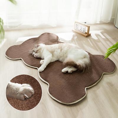 Pet Mat with Cute Shape  Stain-resistant  Non-stick Hair for Sleeping  Summer Cat Nest and Dog Sleeping Mat  Four Seasons Cartoon Cat Scratching Mat
