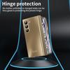 Custodia rigida galvanizzata per telefono per Samsung Galaxy Z Fold 6 5 4 3 Fold6 Fold5 Fold4 Fold3 Protezione cerniera Copertura antiurto