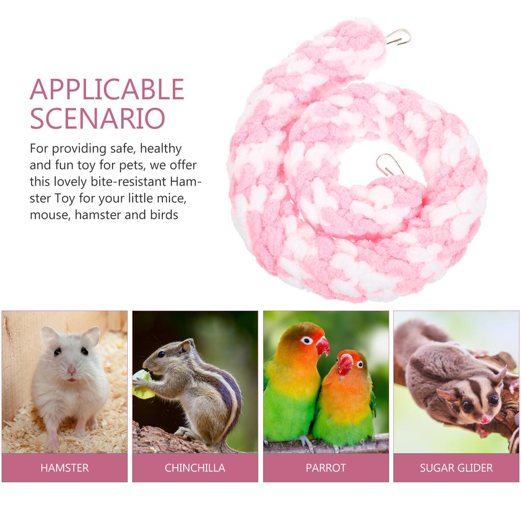 Cotton Rope Toy Climbing Rope For Bird Rope Perch Lizard Climbing Toy Small Pet Rope Toy Hamster Cage Decor Pet Swing