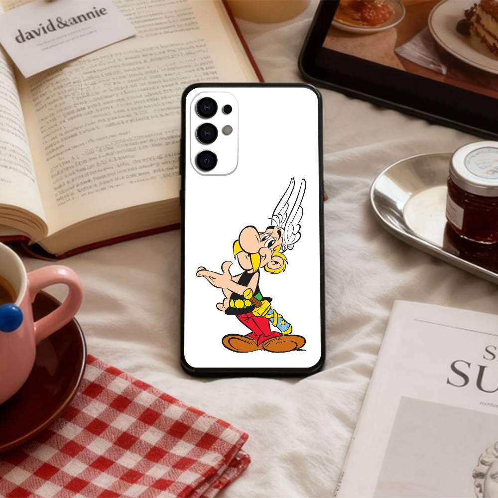

A-Asterix C-Cartoon O-Obelix Phone Case For Samsung S 25,24,23,22,30,21,10,9,Ultra,Plus,Lite,FE,4,5 G Soft Black Case Samsung S22ULTRA5G