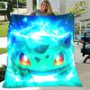 1pc Blanket Pokémon Bulbasaur Print Design, Lightweight Blanket for Sofa, Bed- Soft &Warm, Gift for All Seasons Like Christmas, Halloween