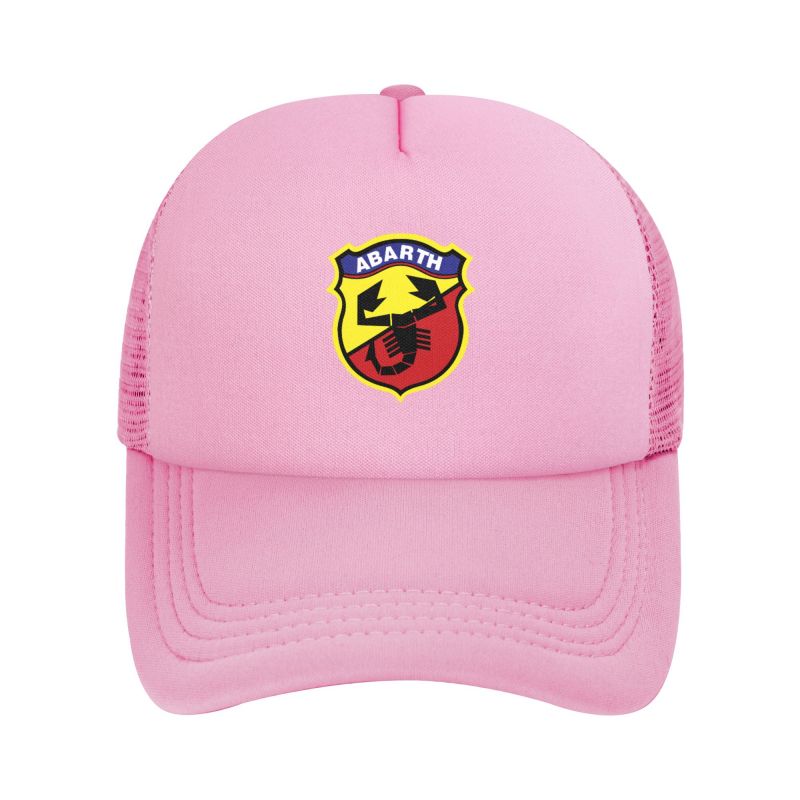 Abarth Print Siateczkowa Czapka Baseballowa Jednokolorowa Czapka Trucker Unisex Regulowana Czapka Snapback Letnia Oddychająca Daszek Przeciwsłoneczny Czapki