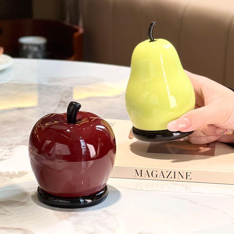 Apple Pear Toothpick & Swab Holder - Cute, Creative, High-Grade Storage Box.