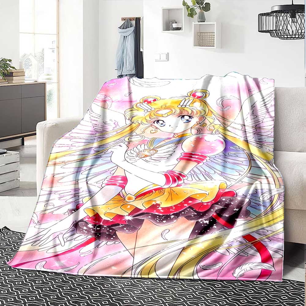 Sailor Moon Adventure Blanket Warmthful Decor Blanket Versatile for Sofa Sofa Couch Office Bed Picnics Warmthful Decor Best Holiday Y3