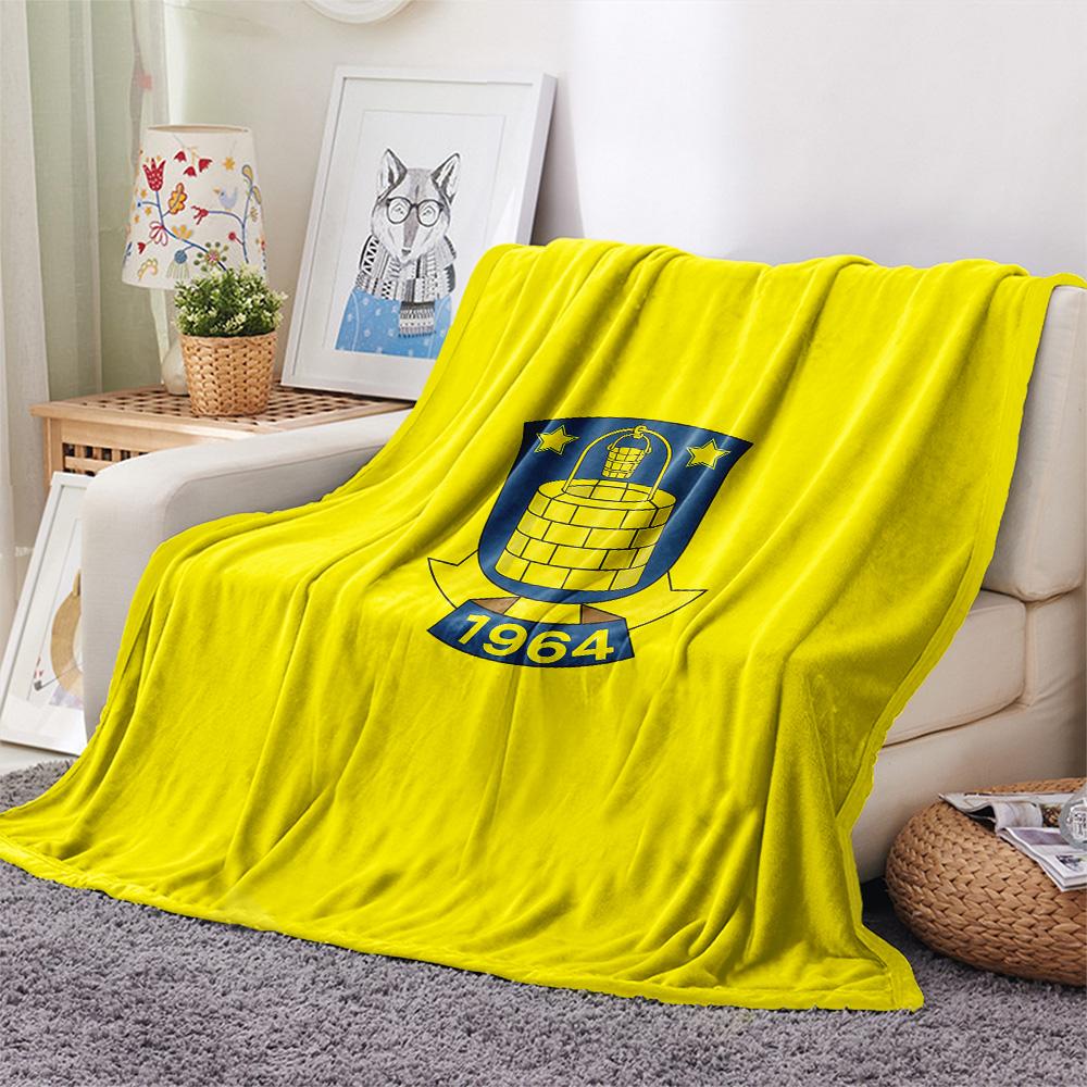 Brøndby IF  Print Flannel Blanket, High quality Comfortable for All Seasons, Home Decor, Warmth and Comfort