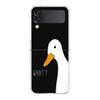 Cartoon Cute Goose Duck Game For Samsung Galaxy Z Flip 3 4 5 Hard Folding Clear PC Phone Case For Samsung Z Flip3 Cover Bumper