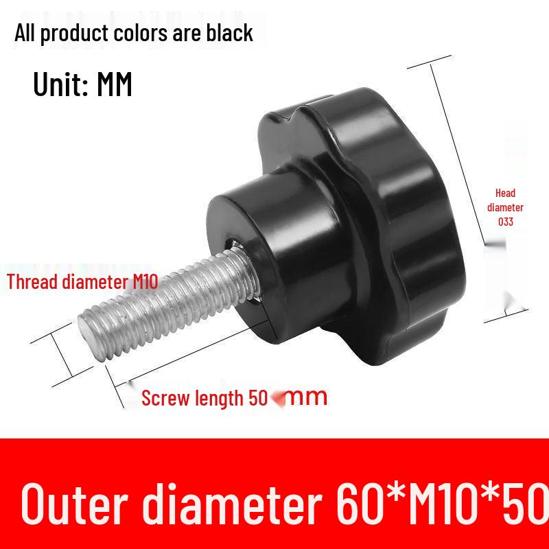 Star-Shaped Bakelite Hand-Tightening Screw Handle (M4-M10)