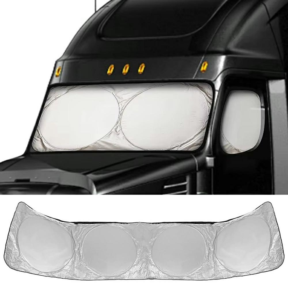 

420 x 92см Великий сонцезахисний екран для вантажівки Надміцний автомобільний сонцезахисний козирок Складний теплозахисний екран для лобового скла та бокових вікон Type A