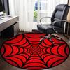 1PC Spider Web Office Round Area Rug, Mat Suitable For Office, Under Office Chairs Bedroom Living Room Home Decor, Room Deco