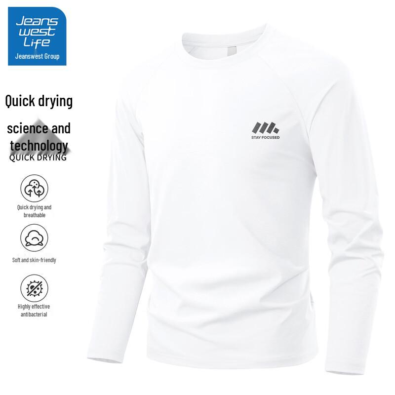 

JEANSWEST LIFE Men s Outdoor Quick Dry Anti-bacterial Long Sleeve T-Shirt 3XL