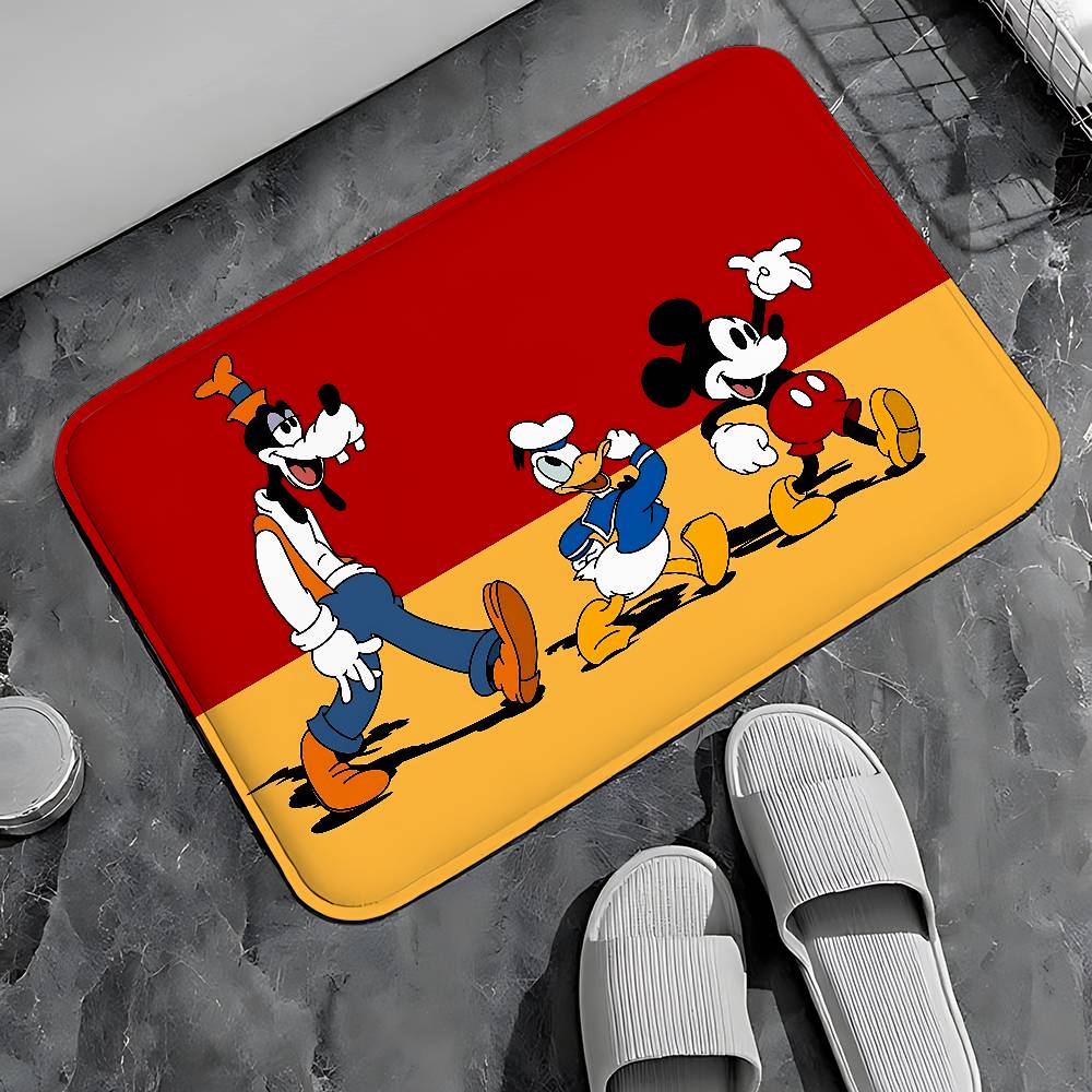 Cute M-Mickey Mouse Entry Door Floor Mat Festive Decorations Carpet Bathroom Anti-slip Mat Entrance Doormat