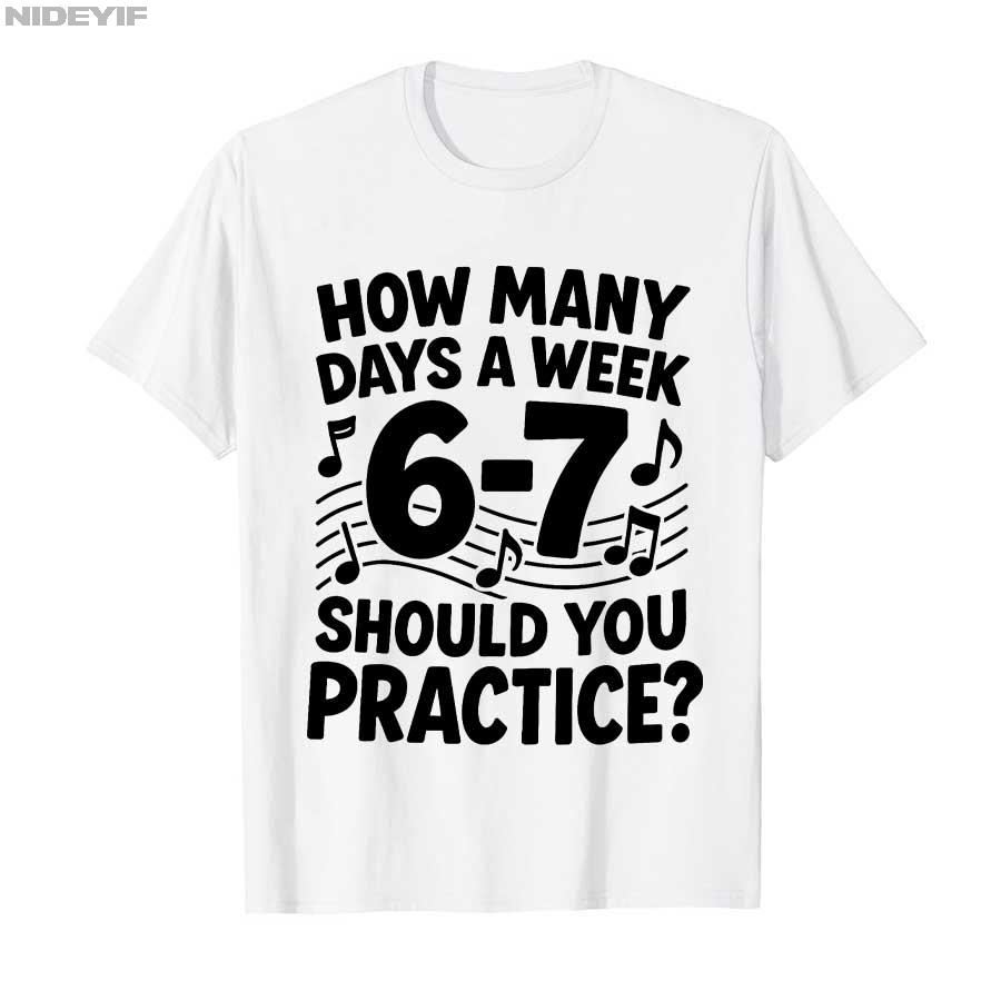 6 7 Meme Sześć Siedem dla Nauczyciela Muzyki Śmieszny Miłośnik Instruktora T-shirt Dla Mężczyzn Kobiet 100% Bawełna T-shirty Krótki Rękaw Bluzki 1121-1