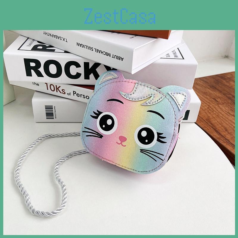 Cat Colorful Adorable Cartoon Design Kids Bag With Single Strap School Play And