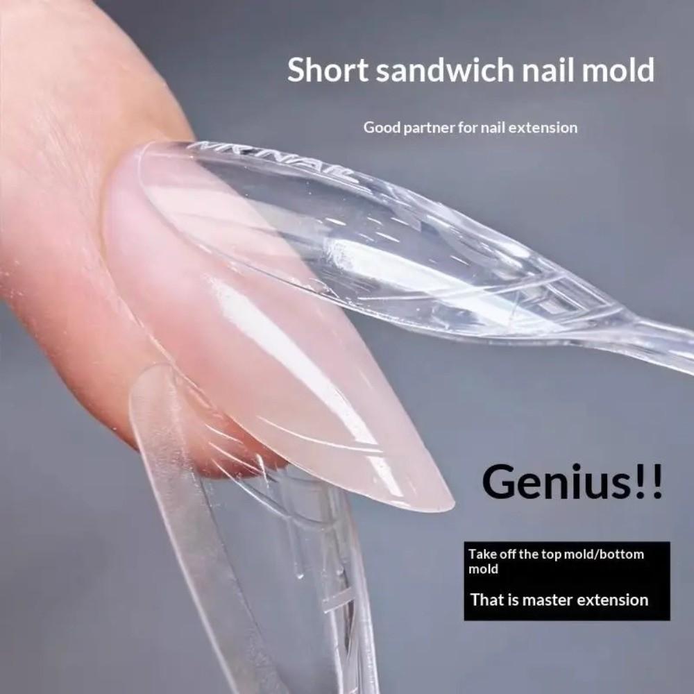 60/240/300 Pcs Acrylic Coffin Nail Forms 15 Size Oval Nail Extension Nail Easy Nail Extensions