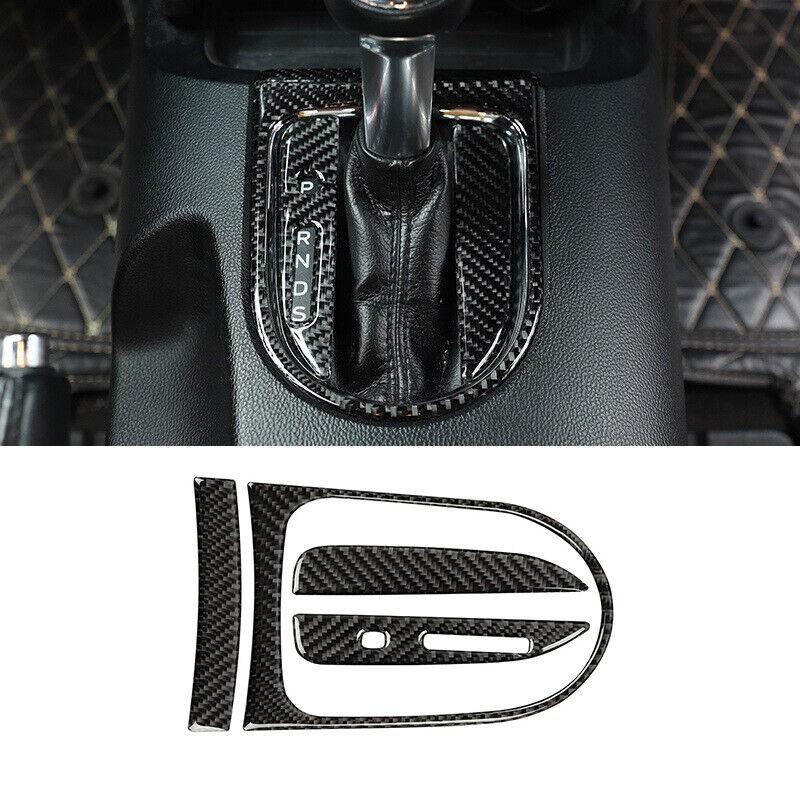 Real Carbon Fiber Car Gear Shift Panel Cover Trim Fit For 2015- Ford Mustang