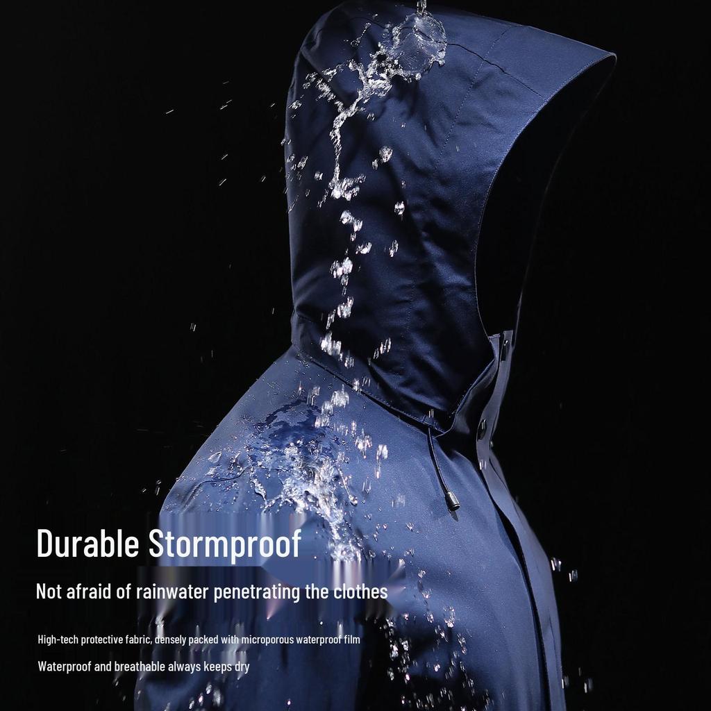 Fleece-Lined Waterproof Outdoor Shell Jacket with Logo: Autumn/Winter Work Uniform, 3-in-1 Design
