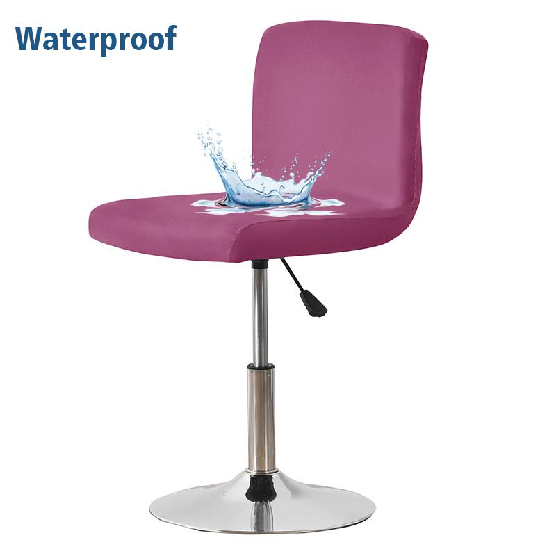 Waterproof Bar Stool Chair Cover Short Back Office Rotating Lift Chair Slipcover Elastic Seat Cover For El Banquet Dining