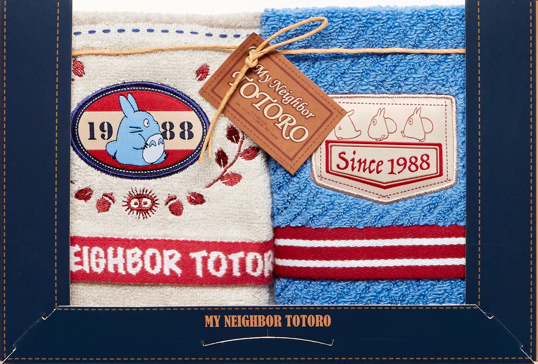 

Marushin Towel Gift Ghibli My Neighbor Totoro Denim Stitch Hand Gift Moving Celebration 1105043800 (2 Towels)