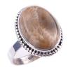 Natural Fossil Coral Gemstone Handmade 925 Solid Sterling Silver Ring S.10 I0L16