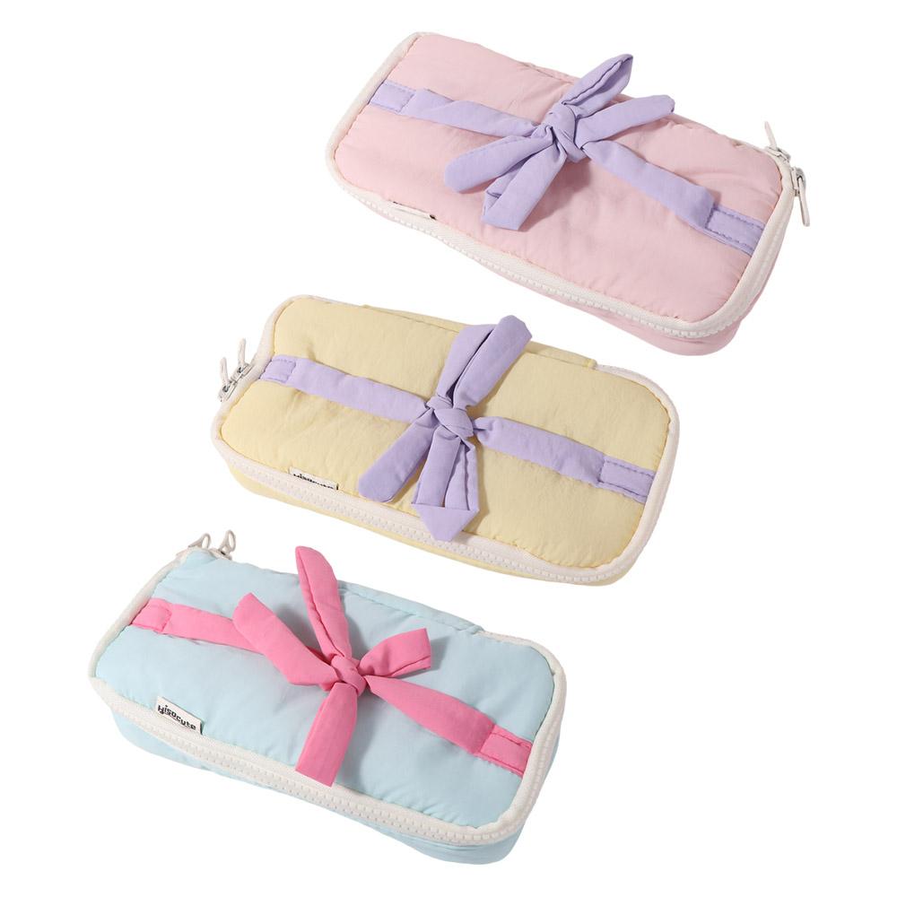 Desktop Storage Bow Stationery Bag Large Capacity Bow Pencil Pouch  Children