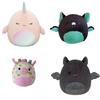Soft And Cute Plush Animal Pillow Toy For Birthday Gift Banana Polka Dot Pig Glitter Bat Green Bat Unicorn Whale Blue Camouflage Shark 20cm Height
