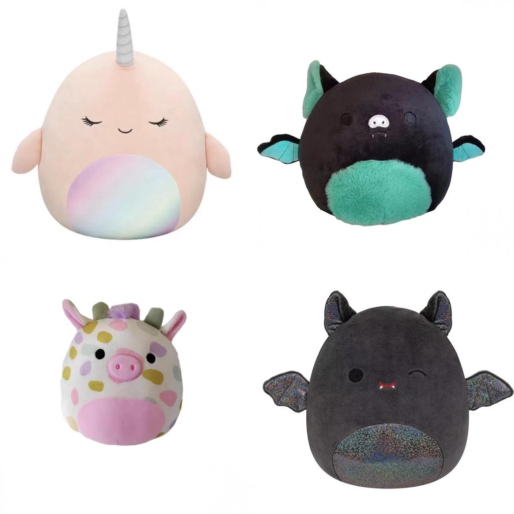 Soft And Cute Plush Animal Pillow Toy For Birthday Gift Banana Polka Dot Pig Glitter Bat Green Bat Unicorn Whale Blue Camouflage Shark 20cm Height