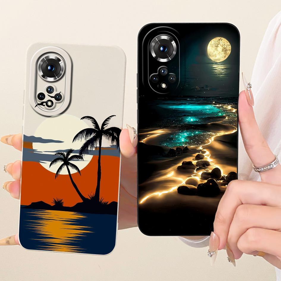 For Huawei Nova 9 Case Popular Flower Cover Soft Liquid Silicone Shockproof TPU Bumper For Huawei Nova 9 Pro Nova9 NAM-LX9 Shell