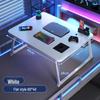 Compact Foldable Bedside Laptop Desk for Dorms - E-Sports Style Carbon Fiber Study Table
