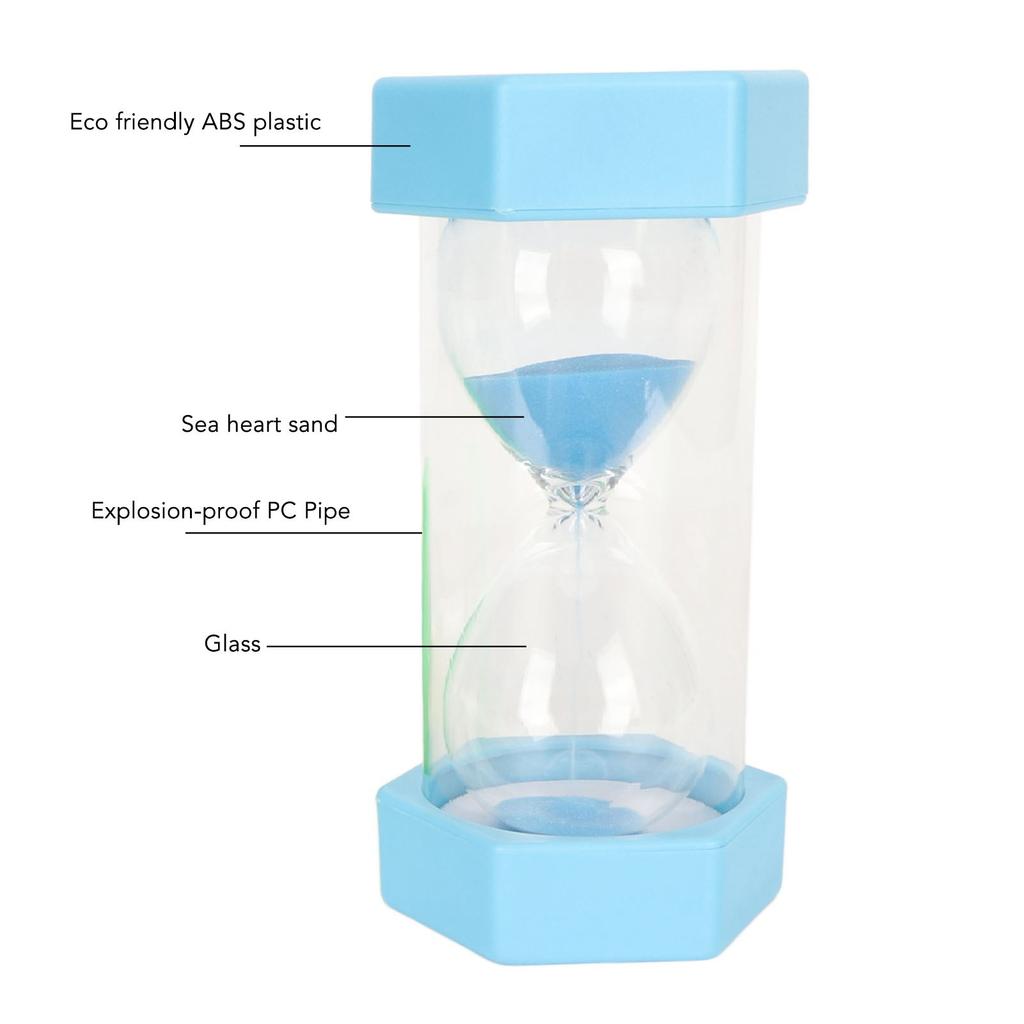 2pcs 5 Minute Sand Timer Preventing Falls Hex Top Cover Hourglass Timer for Kids Games Classroom Kitchen Decoration