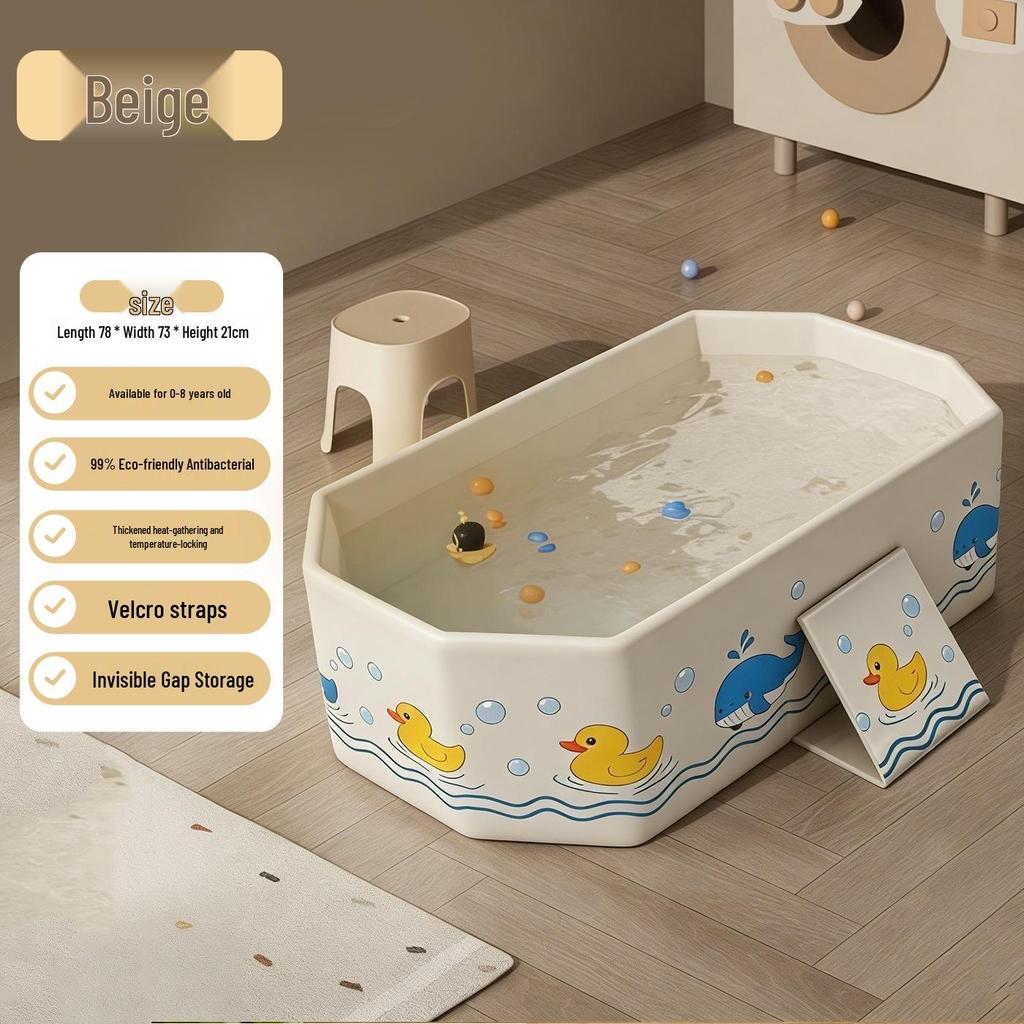 Umweltfreundliche Isolierte Tragbare Faltbare Babybadewanne - Groß, Schnell zu Öffnen, Keine Installation.