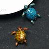 Creative Cute Lifelike Zircon Inlay Drip Glaze Little Turtle Brooches for Women Men Cartoon Animal Pin Clothes Accessory Jewelry