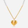 18K Gold, Sweet Wind Love Pendant, Pearl Sweater Chain, Beaded Necklace, Jewelry Accessories