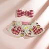 2Pcs INS Cute Pet Bibs Plaid Pattern Pet Lovely Bib Decorative Drool Towel Puppy Collar Pet Costume