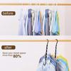 5pcs black plastic hangers, multifunctional hangers, space saving, efficient organization