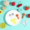 8Pcs Mini Football Sport Fruit Fork Cartoon Snack Cake Dessert Food Toothpick