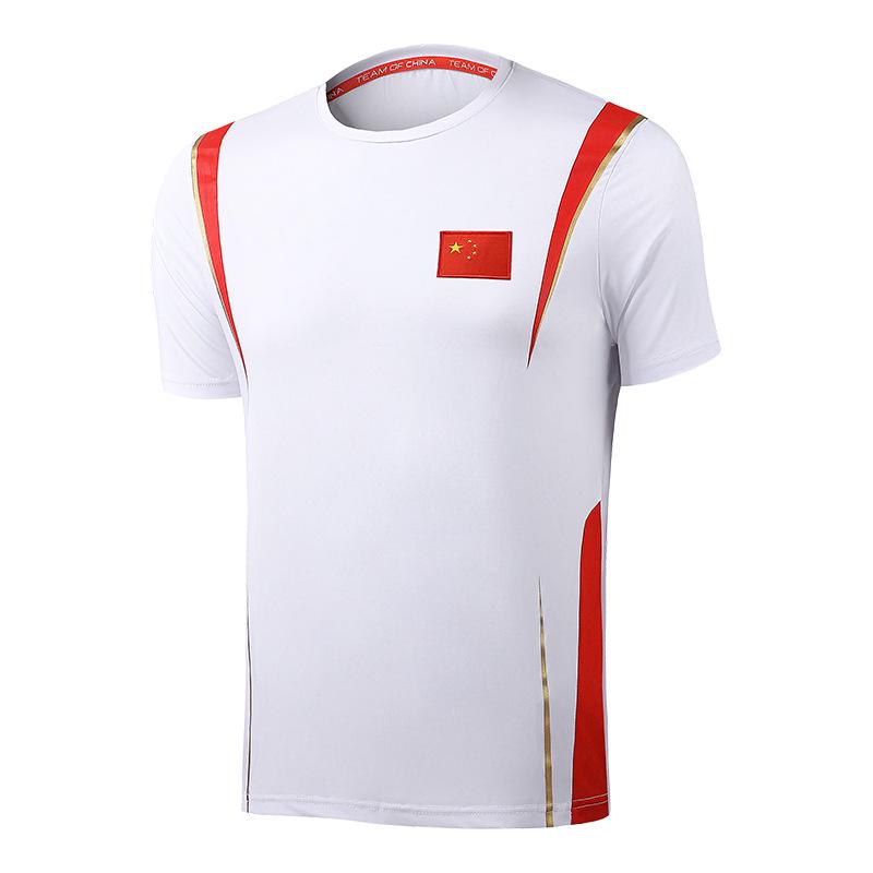 

Комплект соревновательного костюма сборной Китая 2023: Короткий и длинный рукав Разминочный костюм с принтом XL